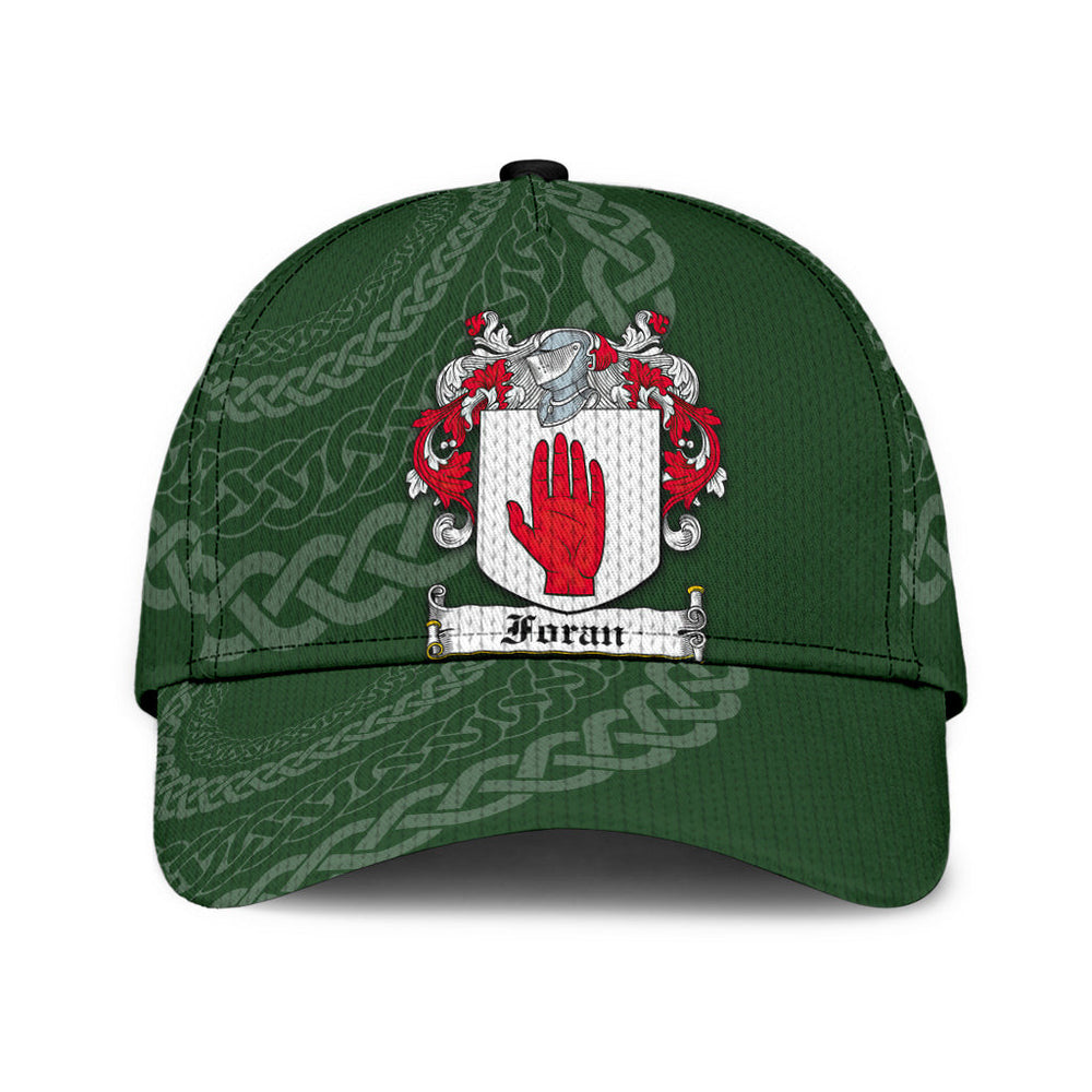 Clan Foran Coat Of Arms - Irish Family Crest St Patrick's Day Classic CapAC46 Classic Cap - Foran Coat Of Arms St Patrick's Day Classic Cap Irish Cap