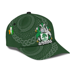 Clan Finaghty Coat Of Arms - Irish Family Crest St Patrick's Day Classic CapQD60 Classic Cap - Finaghty Coat Of Arms St Patrick's Day Classic Cap Irish Cap