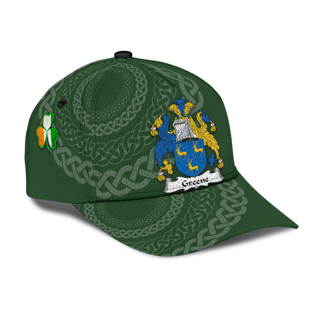 Clan Greene Coat Of Arms - Irish Family Crest St Patrick's Day Classic CapMC14 Classic Cap - Greene Coat Of Arms St Patrick's Day Classic Cap Irish Cap