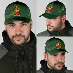 Clan Hanraghan Coat Of Arms - Irish Family Crest St Patrick's Day Classic CapOE23 Classic Cap - Hanraghan Coat Of Arms St Patrick's Day Classic Cap Irish Cap