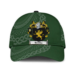 Clan Griffin Coat Of Arms - Irish Family Crest St Patrick's Day Classic CapHV89 Classic Cap - Griffin Coat Of Arms St Patrick's Day Classic Cap Irish Cap
