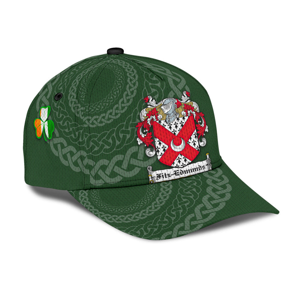 Clan Fitzedmunds Coat Of Arms - Irish Family Crest St Patrick's Day Classic CapRC89 Classic Cap - Fitzedmunds Coat Of Arms St Patrick's Day Classic Cap Irish Cap