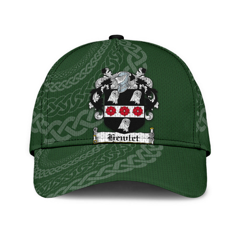 Clan Hewlet Coat Of Arms - Irish Family Crest St Patrick's Day Classic CapUY88 Classic Cap - Hewlet Coat Of Arms St Patrick's Day Classic Cap Irish Cap