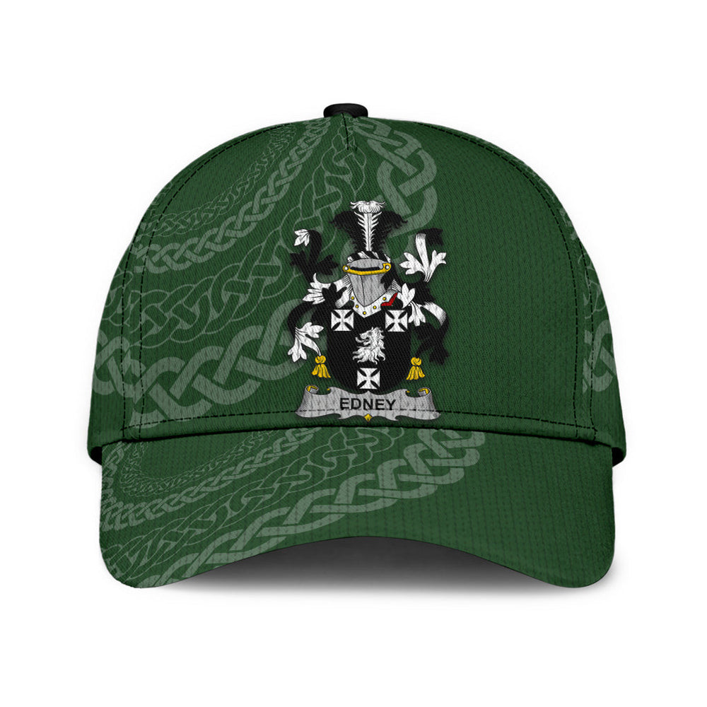 Clan Edney Coat Of Arms - Irish Family Crest St Patrick's Day Classic CapQC10 Classic Cap - Edney Coat Of Arms St Patrick's Day Classic Cap Irish Cap