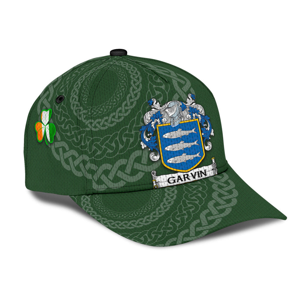 Clan Garvin Coat Of Arms - Irish Family Crest St Patrick's Day Classic CapXU37 Classic Cap - Garvin Coat Of Arms St Patrick's Day Classic Cap Irish Cap