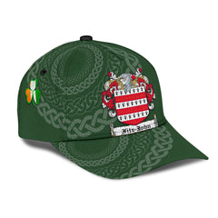 Clan Fitzjohn Coat Of Arms - Irish Family Crest St Patrick's Day Classic CapCS85 Classic Cap - Fitzjohn Coat Of Arms St Patrick's Day Classic Cap Irish Cap