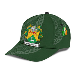 Clan Crossley Coat Of Arms - Irish Family Crest St Patrick's Day Classic CapWF99 Classic Cap - Crossley Coat Of Arms St Patrick's Day Classic Cap Irish Cap