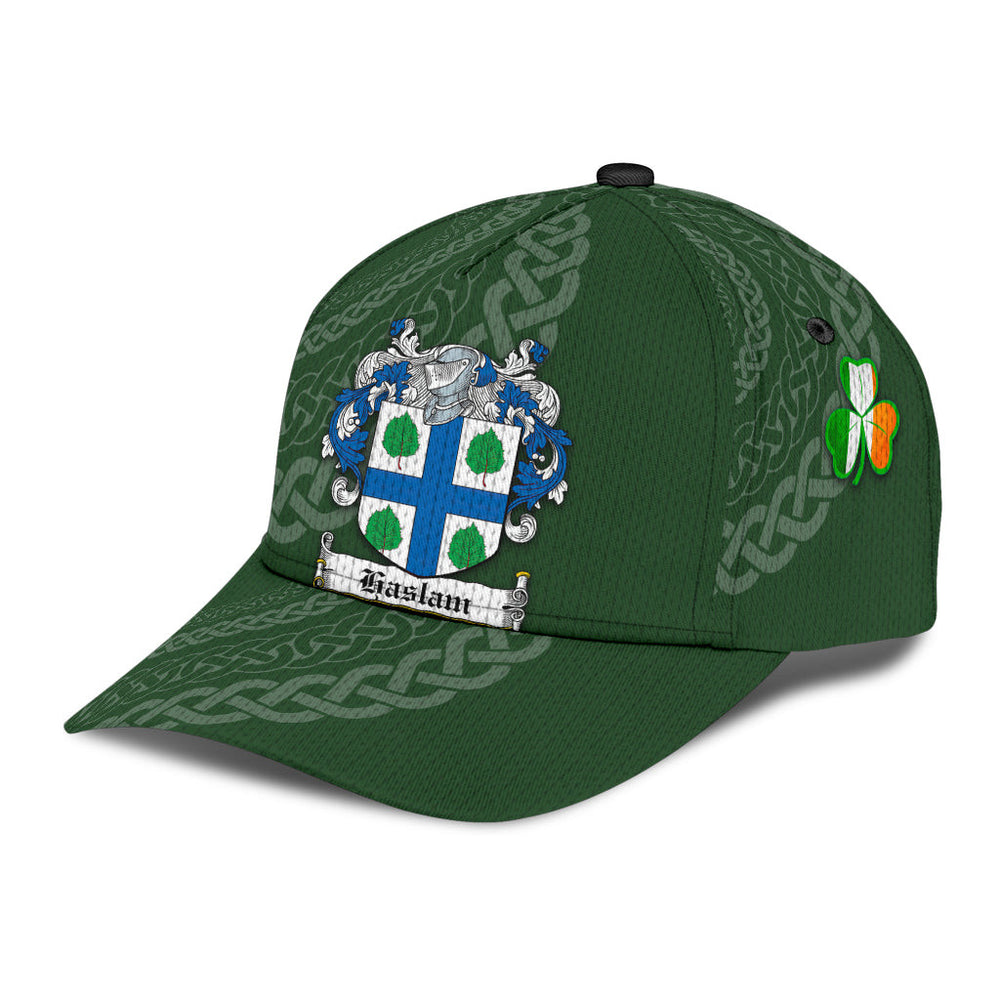 Clan Haslam Coat Of Arms - Irish Family Crest St Patrick's Day Classic CapOQ91 Classic Cap - Haslam Coat Of Arms St Patrick's Day Classic Cap Irish Cap