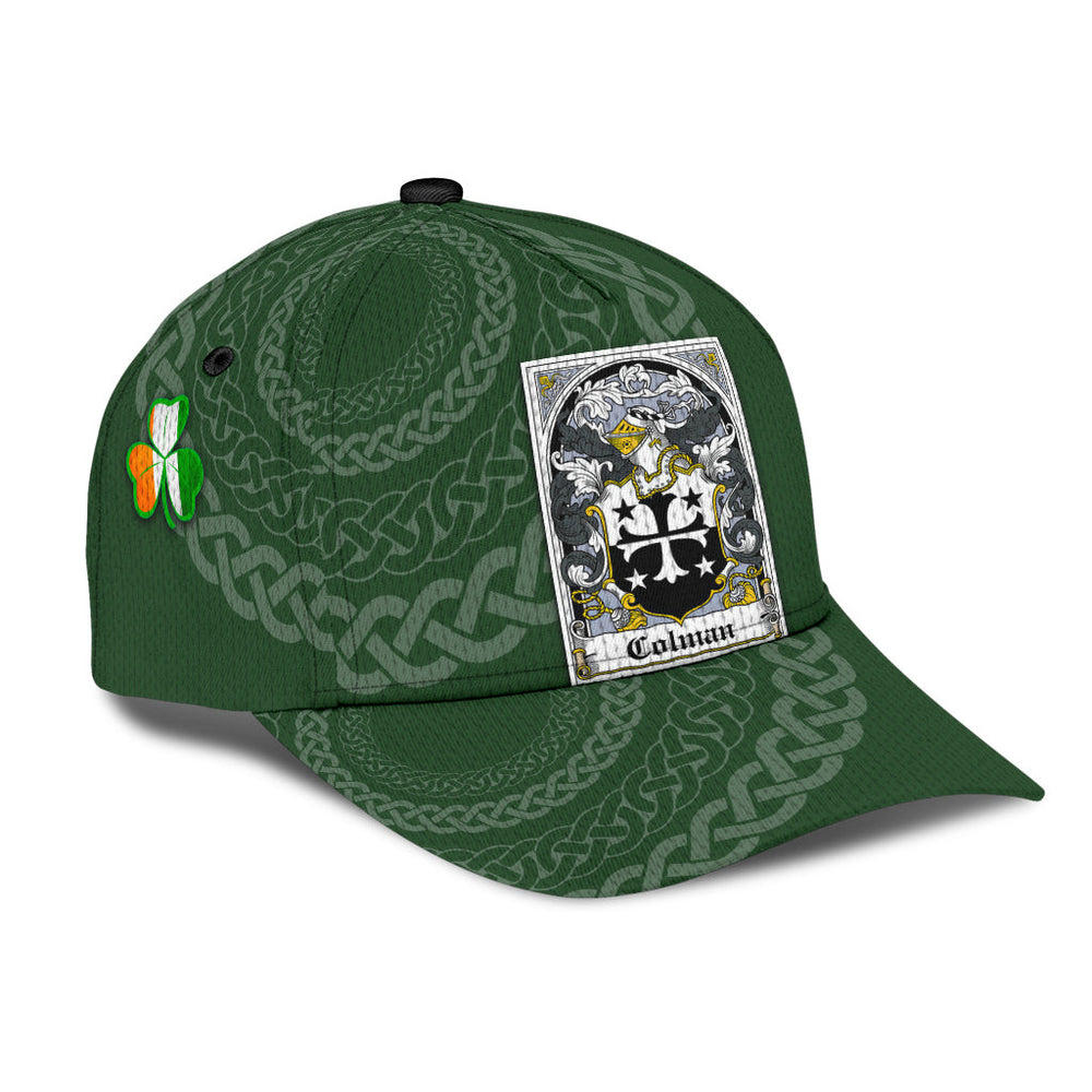 Clan Colman Coat Of Arms - Irish Family Crest St Patrick's Day Classic CapPD54 Classic Cap - Colman Coat Of Arms St Patrick's Day Classic Cap Irish Cap