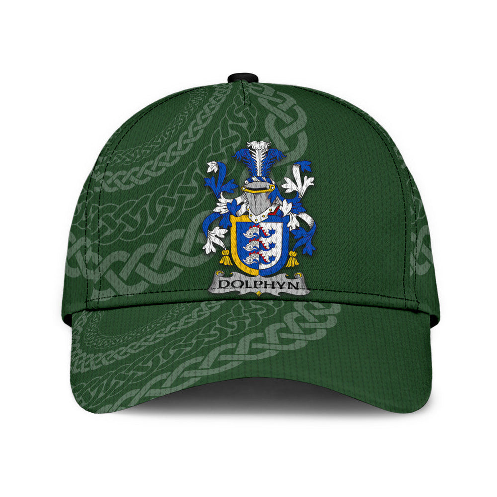 Clan Dolphyn Coat Of Arms - Irish Family Crest St Patrick's Day Classic CapLX14 Classic Cap - Dolphyn Coat Of Arms St Patrick's Day Classic Cap Irish Cap