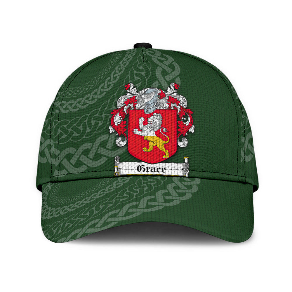 Clan Grace Coat Of Arms - Irish Family Crest St Patrick's Day Classic CapAH30 Classic Cap - Grace Coat Of Arms St Patrick's Day Classic Cap Irish Cap