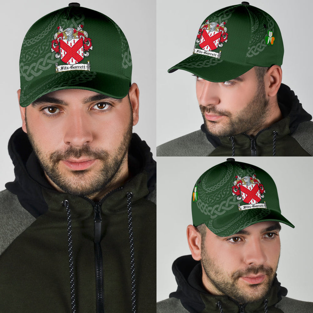 Clan Fitzgarrett Coat Of Arms - Irish Family Crest St Patrick's Day Classic CapWL40 Classic Cap - Fitzgarrett Coat Of Arms St Patrick's Day Classic Cap Irish Cap