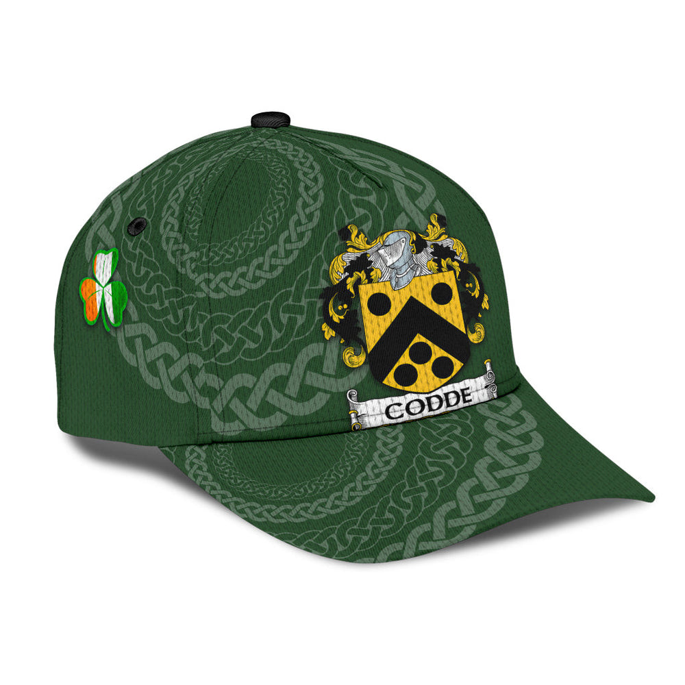 Clan Codde Coat Of Arms - Irish Family Crest St Patrick's Day Classic CapVY29 Classic Cap - Codde Coat Of Arms St Patrick's Day Classic Cap Irish Cap