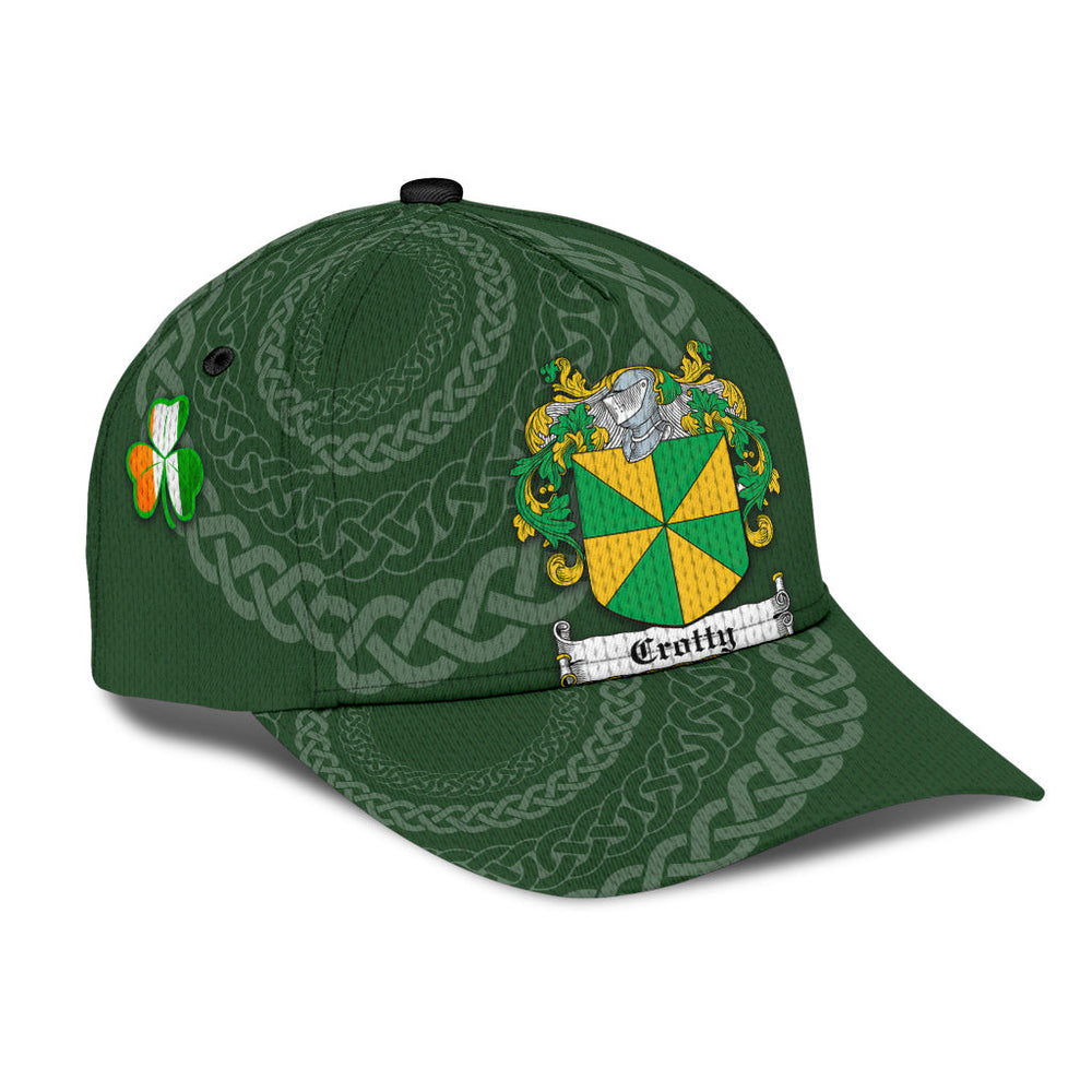 Clan Crotty Coat Of Arms - Irish Family Crest St Patrick's Day Classic CapLD17 Classic Cap - Crotty Coat Of Arms St Patrick's Day Classic Cap Irish Cap