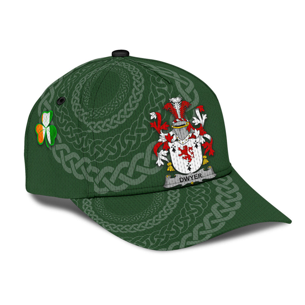 Clan Dwyer Coat Of Arms - Irish Family Crest St Patrick's Day Classic CapWO73 Classic Cap - Dwyer Coat Of Arms St Patrick's Day Classic Cap Irish Cap