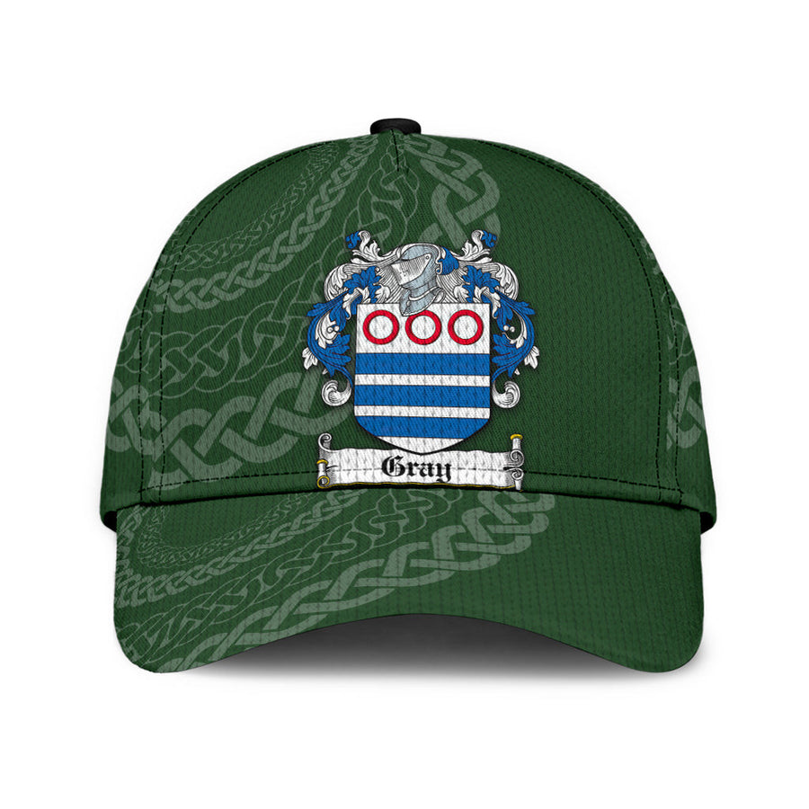 Clan Gray Coat Of Arms - Irish Family Crest St Patrick's Day Classic CapBW66 Classic Cap - Gray Coat Of Arms St Patrick's Day Classic Cap Irish Cap
