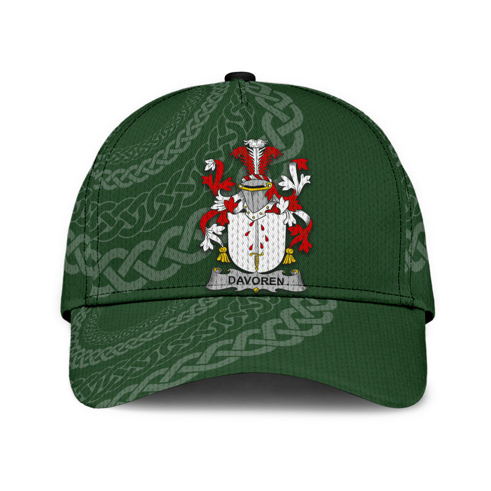 Clan Davoren Coat Of Arms - Irish Family Crest St Patrick's Day Classic CapMN48 Classic Cap - Davoren Coat Of Arms St Patrick's Day Classic Cap Irish Cap