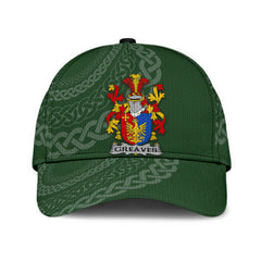 Clan Greaves Coat Of Arms - Irish Family Crest St Patrick's Day Classic CapLX40 Classic Cap - Greaves Coat Of Arms St Patrick's Day Classic Cap Irish Cap