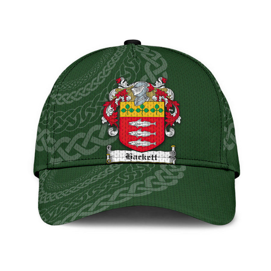 Clan Hackett Coat Of Arms - Irish Family Crest St Patrick's Day Classic CapCW31 Classic Cap - Hackett Coat Of Arms St Patrick's Day Classic Cap Irish Cap