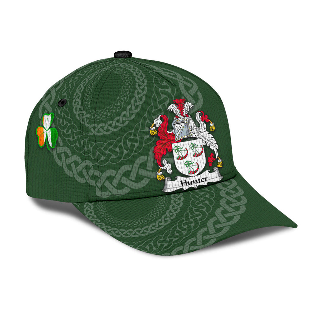 Clan Hunter Coat Of Arms - Irish Family Crest St Patrick's Day Classic CapIG71 Classic Cap - Hunter Coat Of Arms St Patrick's Day Classic Cap Irish Cap