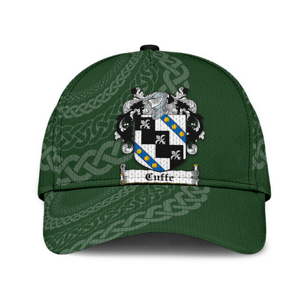 Clan Cuffe Coat Of Arms - Irish Family Crest St Patrick's Day Classic CapLQ45 Classic Cap - Cuffe Coat Of Arms St Patrick's Day Classic Cap Irish Cap