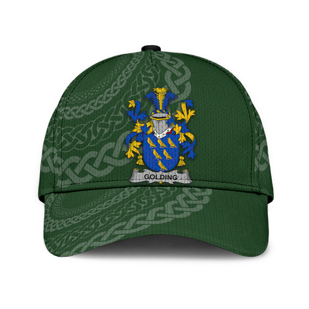 Clan Golding Coat Of Arms - Irish Family Crest St Patrick's Day Classic CapQI69 Classic Cap - Golding Coat Of Arms St Patrick's Day Classic Cap Irish Cap