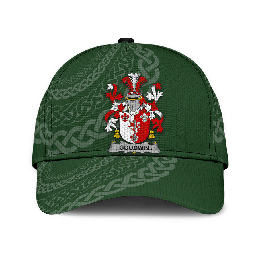 Clan Goodwin Coat Of Arms - Irish Family Crest St Patrick's Day Classic CapVE12 Classic Cap - Goodwin Coat Of Arms St Patrick's Day Classic Cap Irish Cap