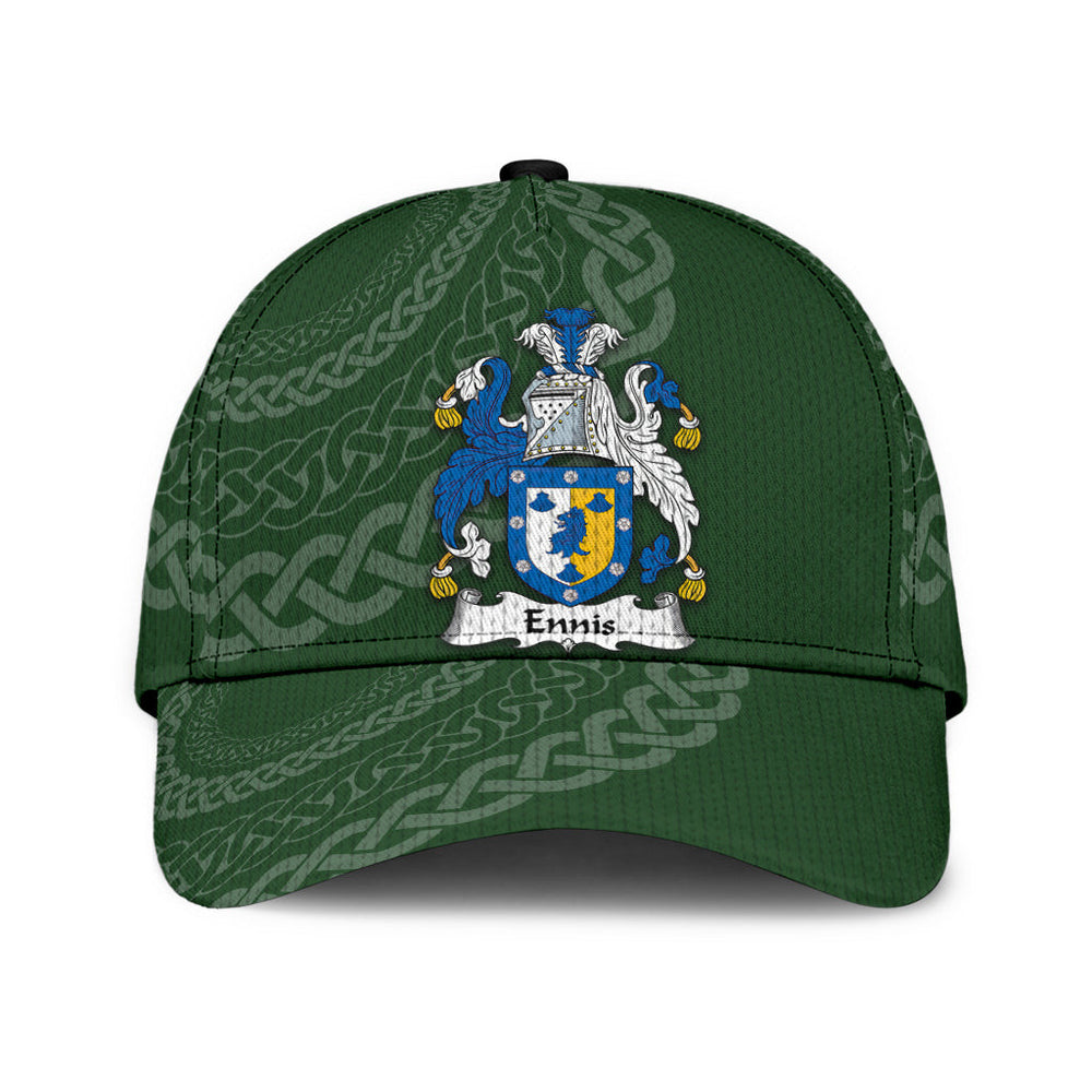 Clan Ennis Coat Of Arms - Irish Family Crest St Patrick's Day Classic CapKG78 Classic Cap - Ennis Coat Of Arms St Patrick's Day Classic Cap Irish Cap