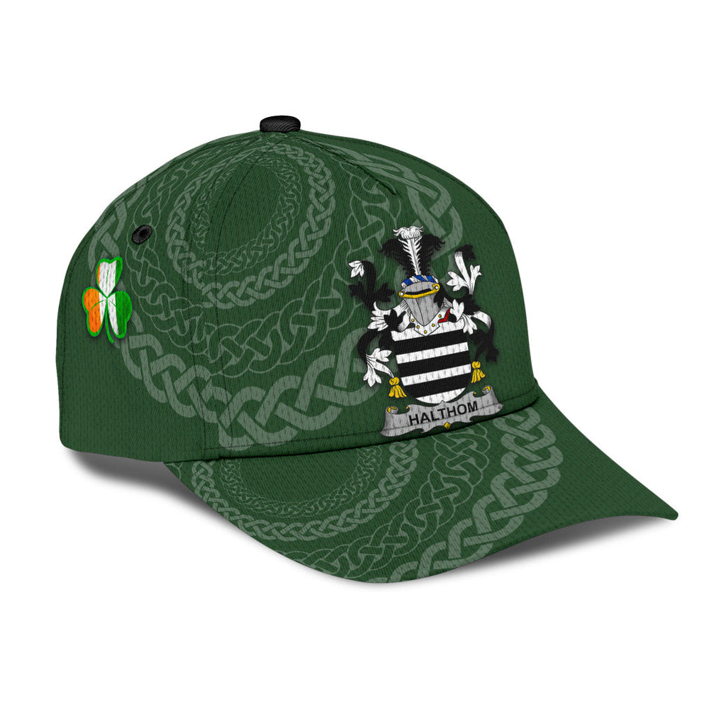 Clan Halthom Coat Of Arms - Irish Family Crest St Patrick's Day Classic CapLH25 Classic Cap - Halthom Coat Of Arms St Patrick's Day Classic Cap Irish Cap