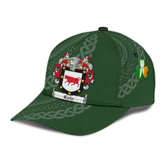 Clan Cole Coat Of Arms - Irish Family Crest St Patrick's Day Classic CapLT18 Classic Cap - Cole Coat Of Arms St Patrick's Day Classic Cap Irish Cap