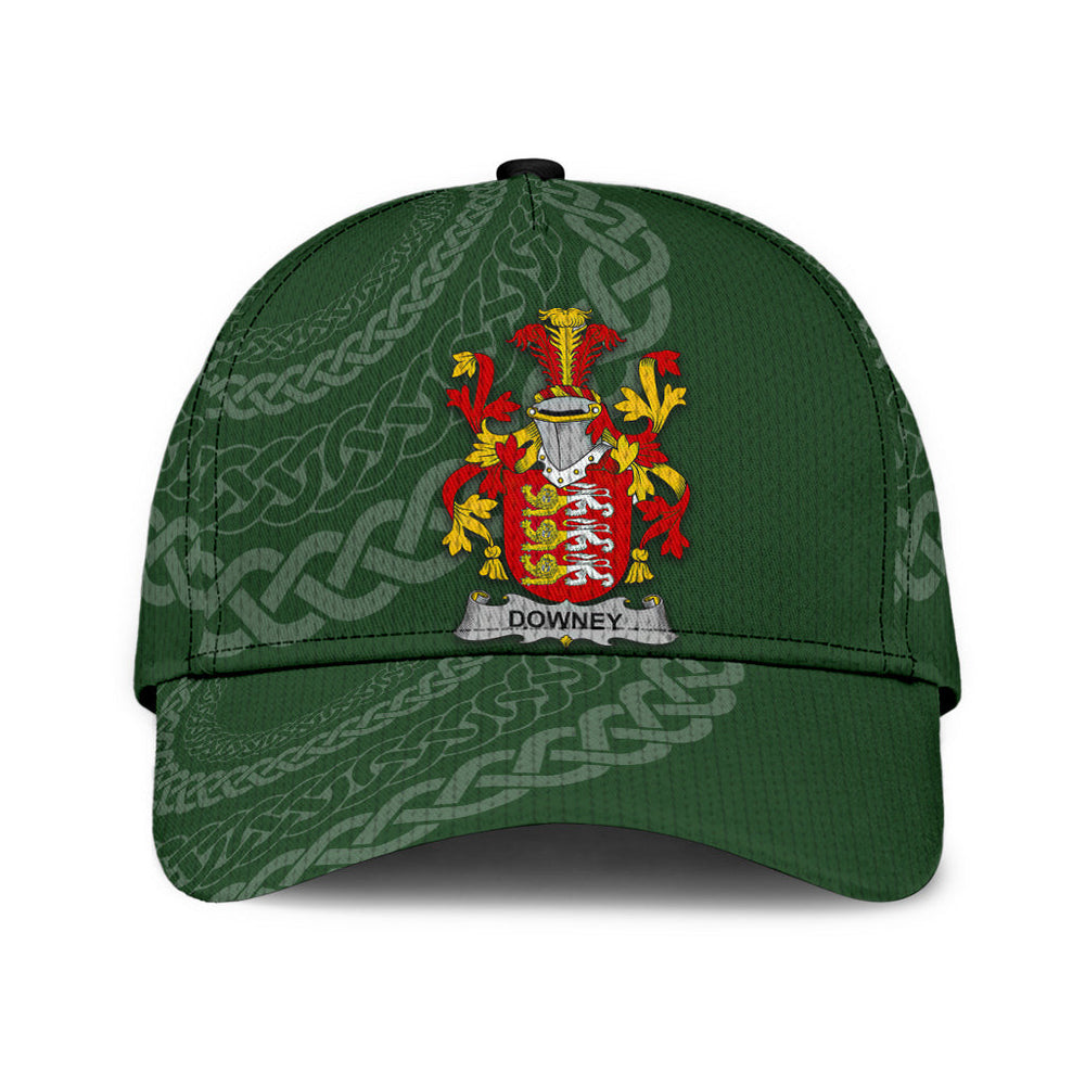 Clan Downey Coat Of Arms - Irish Family Crest St Patrick's Day Classic CapDM47 Classic Cap - Downey Coat Of Arms St Patrick's Day Classic Cap Irish Cap