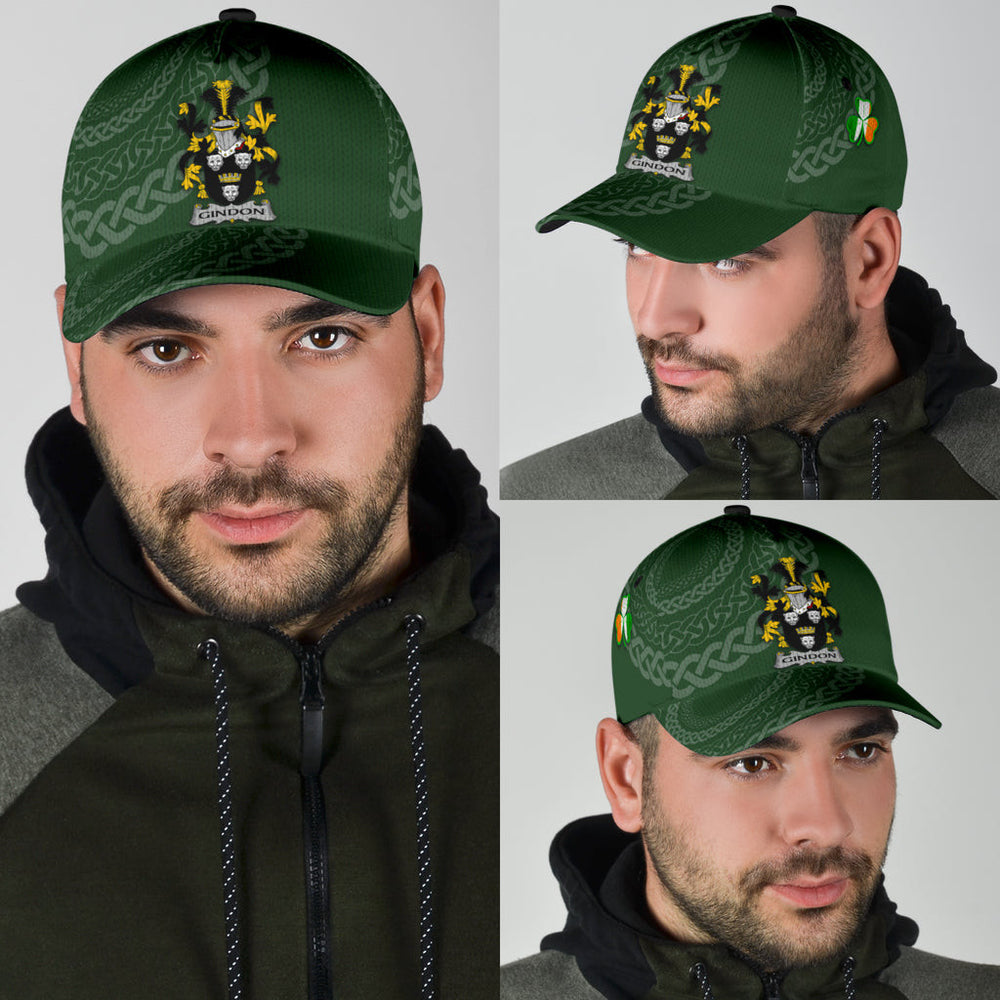 Clan Gindon Coat Of Arms - Irish Family Crest St Patrick's Day Classic CapGK45 Classic Cap - Gindon Coat Of Arms St Patrick's Day Classic Cap Irish Cap