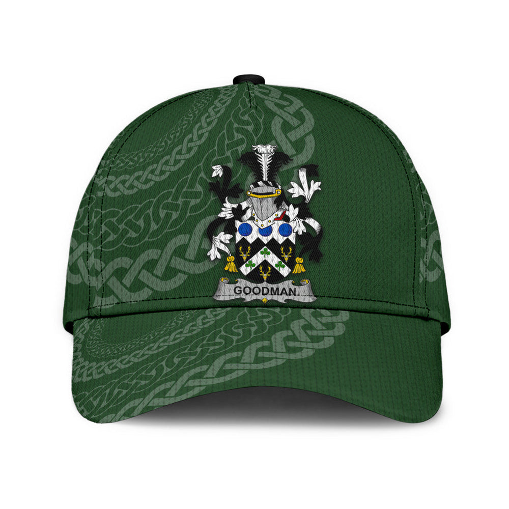 Clan Goodman Coat Of Arms - Irish Family Crest St Patrick's Day Classic CapQL73 Classic Cap - Goodman Coat Of Arms St Patrick's Day Classic Cap Irish Cap