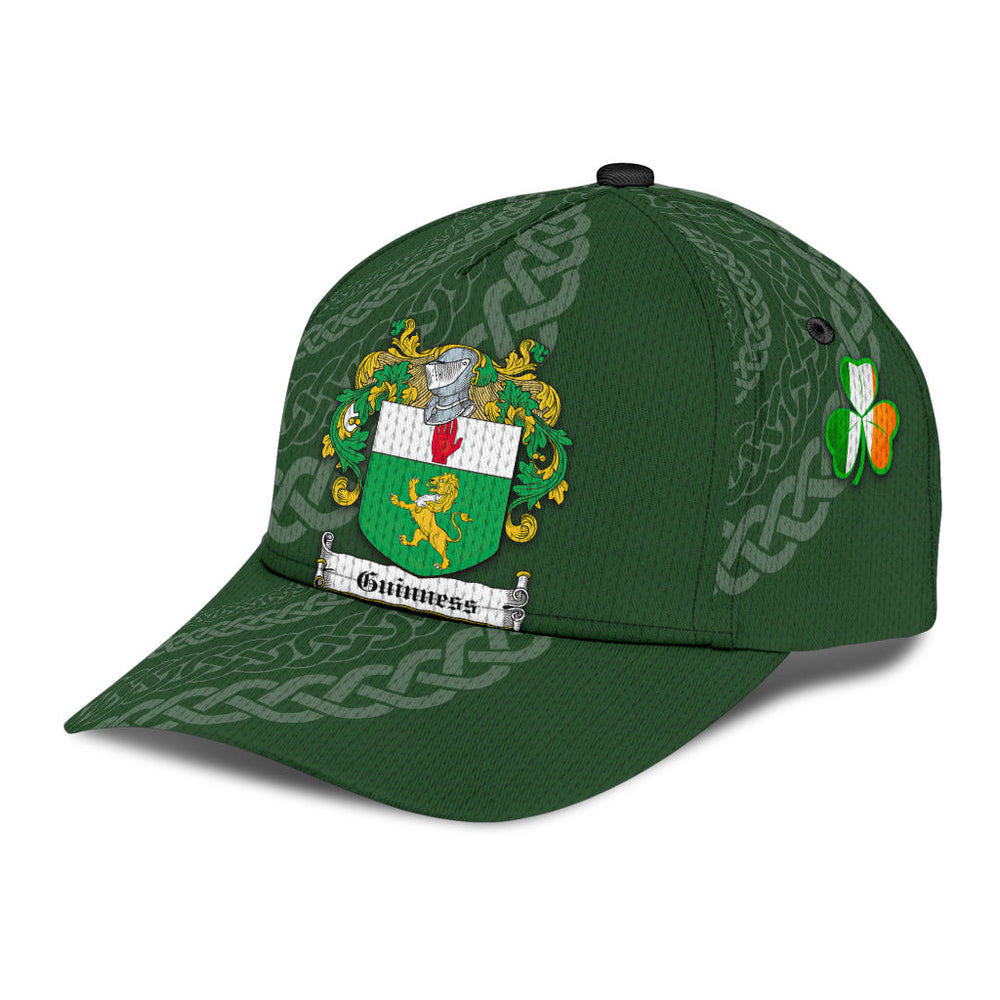 Clan Guinness Coat Of Arms - Irish Family Crest St Patrick's Day Classic CapHS13 Classic Cap - Guinness Coat Of Arms St Patrick's Day Classic Cap Irish Cap