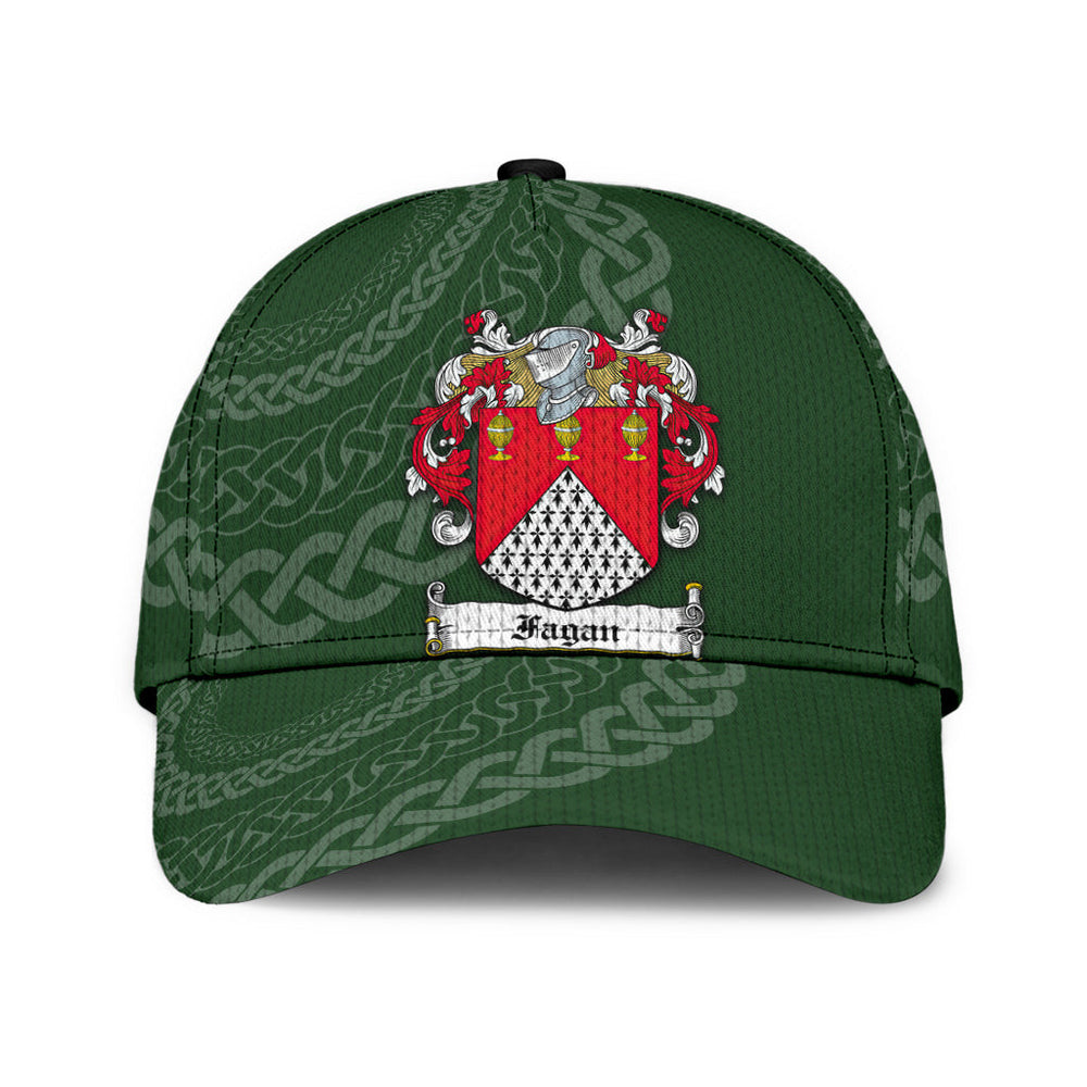 Clan Fagan Coat Of Arms - Irish Family Crest St Patrick's Day Classic CapPS63 Classic Cap - Fagan Coat Of Arms St Patrick's Day Classic Cap Irish Cap
