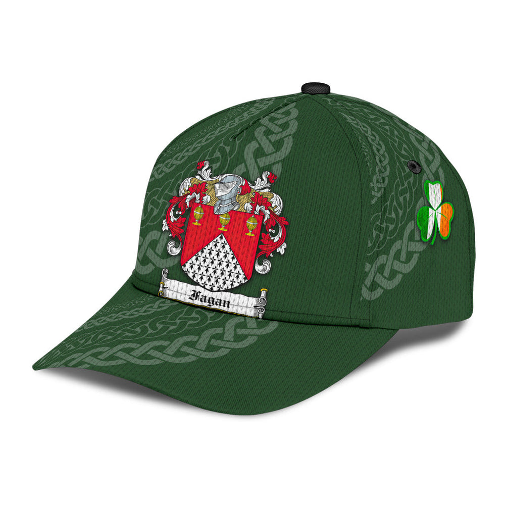 Clan Fagan Coat Of Arms - Irish Family Crest St Patrick's Day Classic CapPS63 Classic Cap - Fagan Coat Of Arms St Patrick's Day Classic Cap Irish Cap