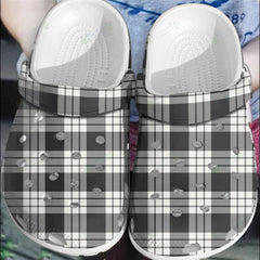 Clan MacFarlane Black & White Tartan Clogs Classic TW51 MacFarlane Black & White Tartan Tartan Today