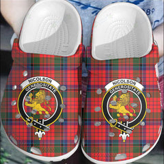 Clan Nicolson Modern Tartan Crest Clogs Classic HP27 Nicolson Modern Tartan Tartan Today