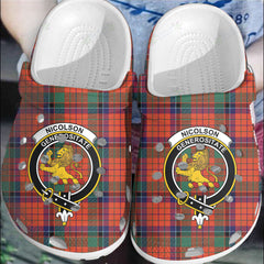 Clan Nicolson Ancient Tartan Crest Clogs Classic QU89 Nicolson Ancient Tartan Tartan Today