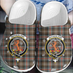 Clan Sutherland Weathered Tartan Crest Clogs Classic DK17 Sutherland Weathered Tartan Tartan Today