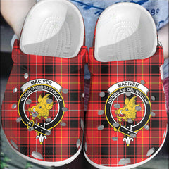 Clan MacIver Modern Tartan Crest Clogs Classic KW62 MacIver Modern Tartan Tartan Today