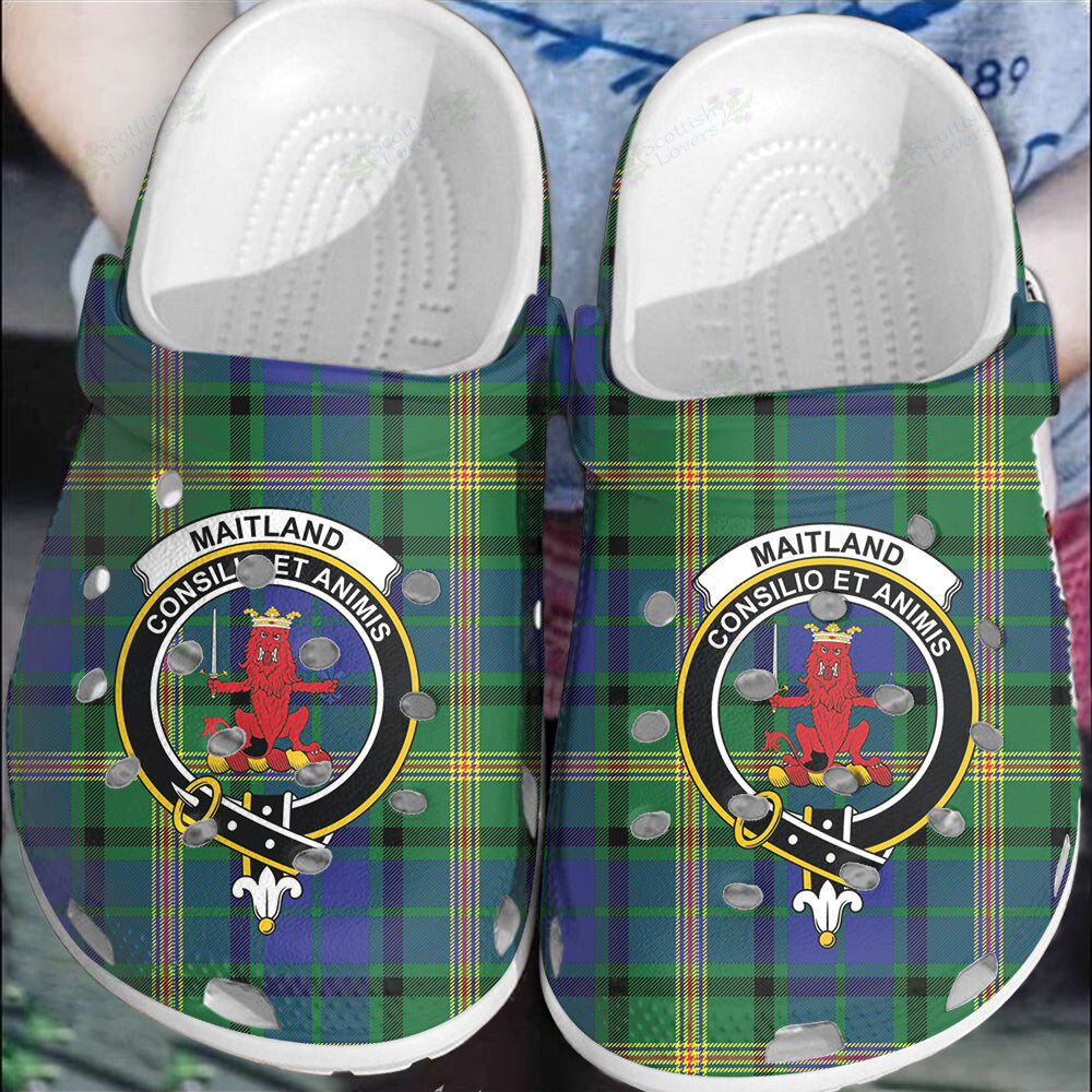 Clan Maitland Tartan Crest Clogs Classic ZY96 Maitland Tartan Tartan Today