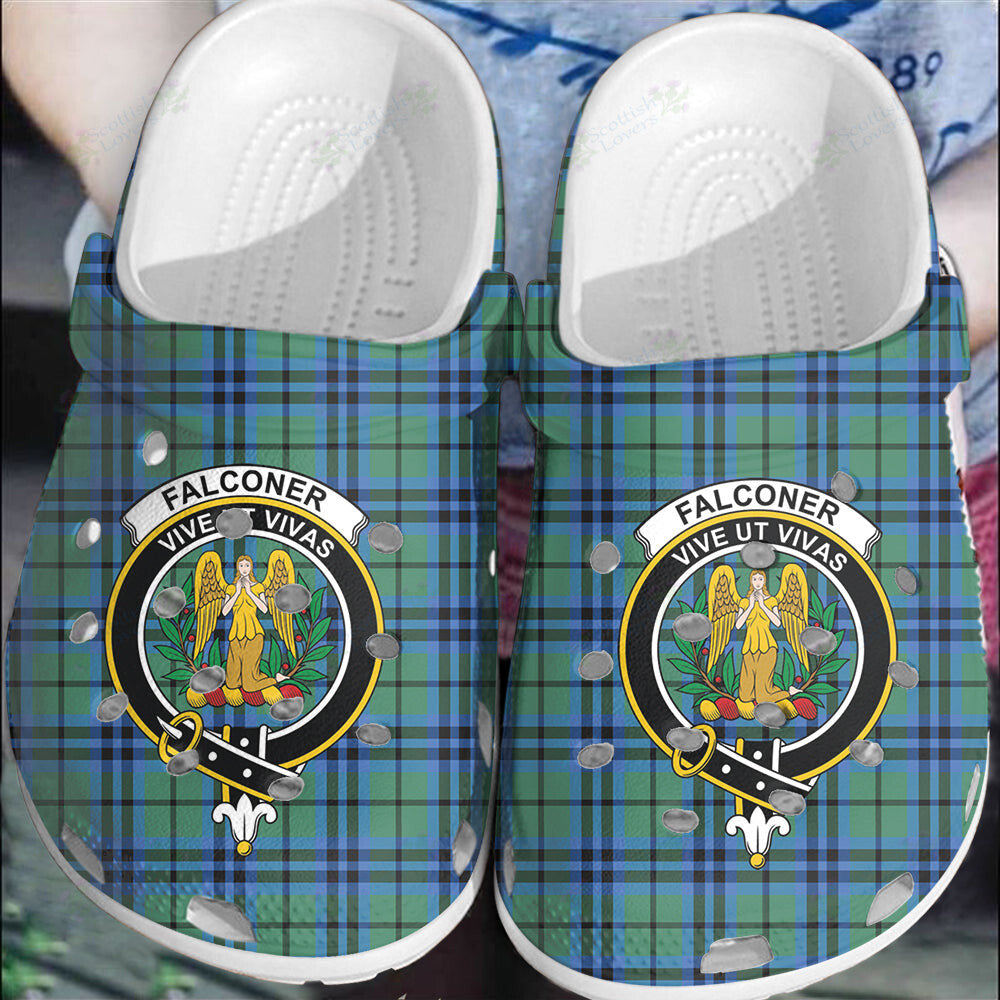 Clan Falconer Tartan Crest Clogs Classic CJ24 Falconer Tartan Tartan Today