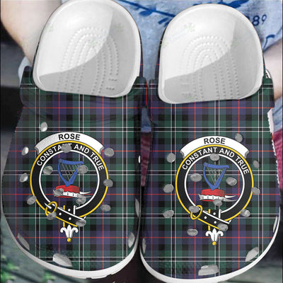 Clan Rose Hunting Modern Tartan Crest Clogs Classic