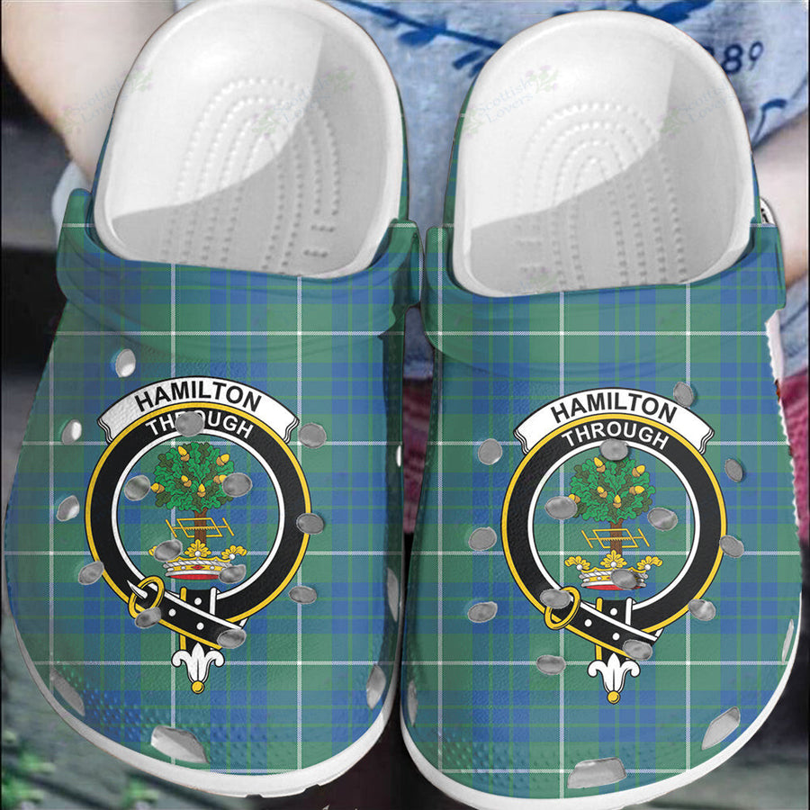 Clan Hamilton Hunting Ancient Tartan Crest Clogs Classic MO67 Hamilton Hunting Ancient Tartan Tartan Today