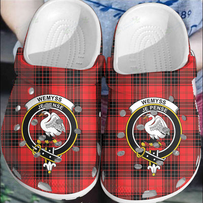 Clan Wemyss Modern Tartan Crest Clogs Classic