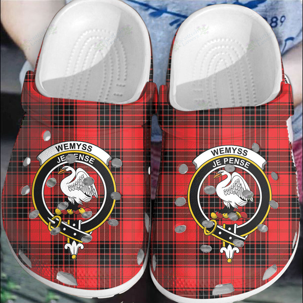 Clan Wemyss Modern Tartan Crest Clogs Classic KM96 Wemyss Modern Tartan Tartan Today