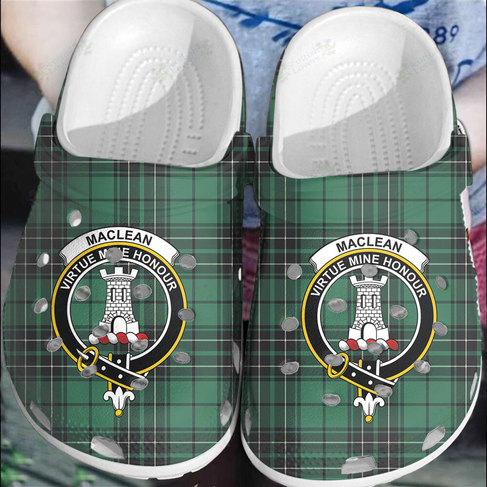 Clan MacLean Hunting Tartan Crest Clogs Classic ER83 MacLean Hunting Tartan Tartan Today