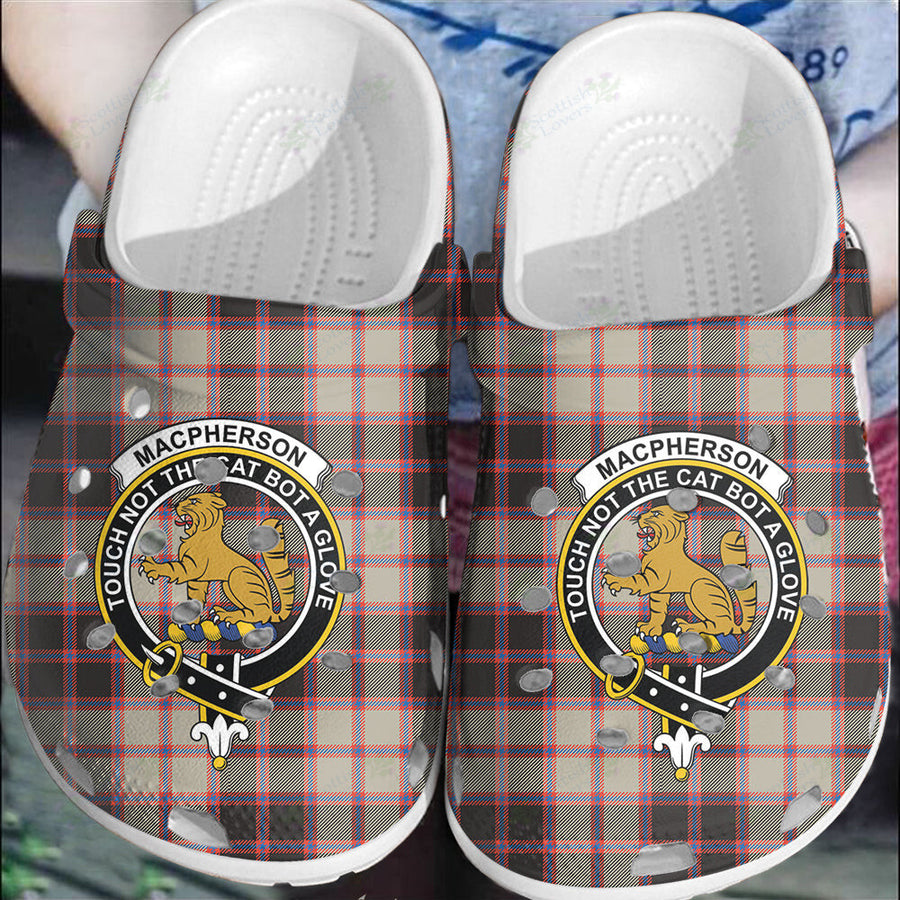 Clan MacPherson Hunting Ancient Tartan Crest Clogs Classic