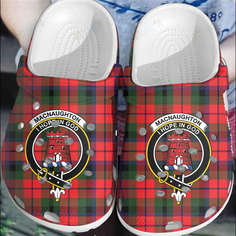 Clan MacNaughton Modern Tartan Crest Clogs Classic ER94 MacNaughton Modern Tartan Tartan Today
